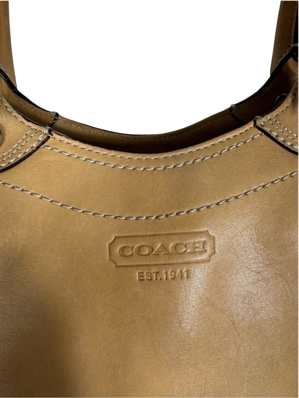 Coach Bleecker Legacy Tote, Tan Leather - Picture 5 of 16